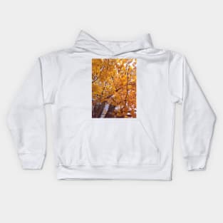 Yellow Autumn Leaves Kids Hoodie